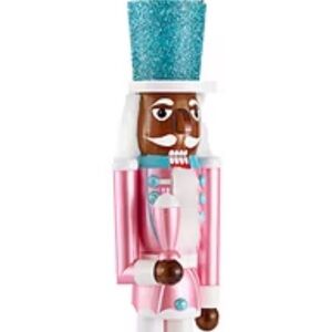 Pink & Blue Walnut Nutcracker